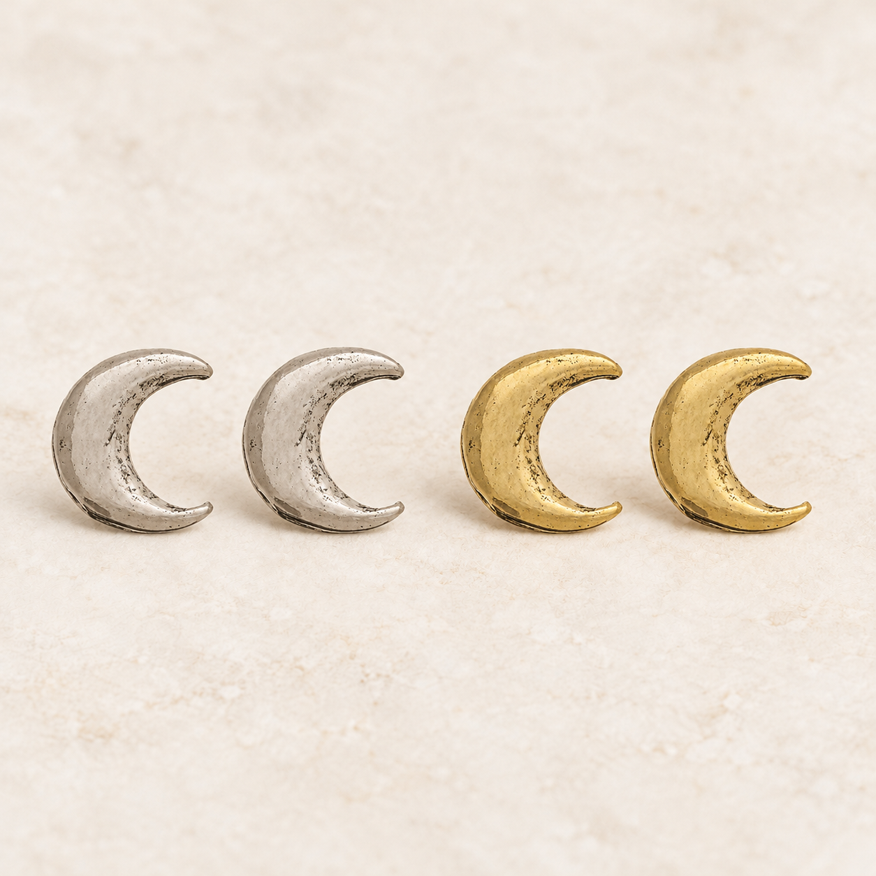 CRESCENT MOON Stud Earrings