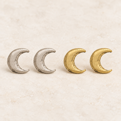 CRESCENT MOON Stud Earrings