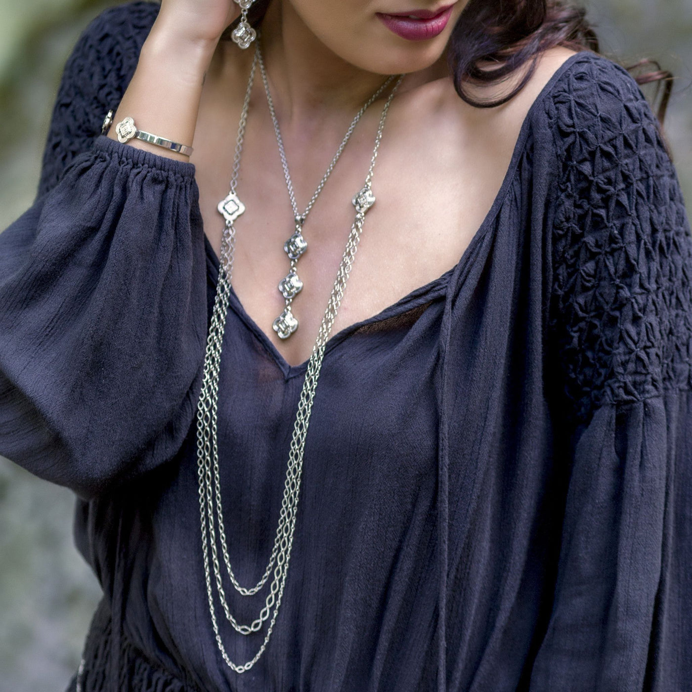 IBIZA Long Layered Necklace & Belt
