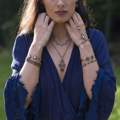 VALENCIA Bracelet - Opalite & Bronze | Modern boho jewelry | Criscara