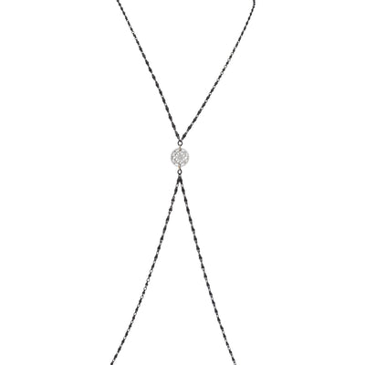 Reversible Body Chain in gunmetal finish | Modern boho jewelry | Criscara