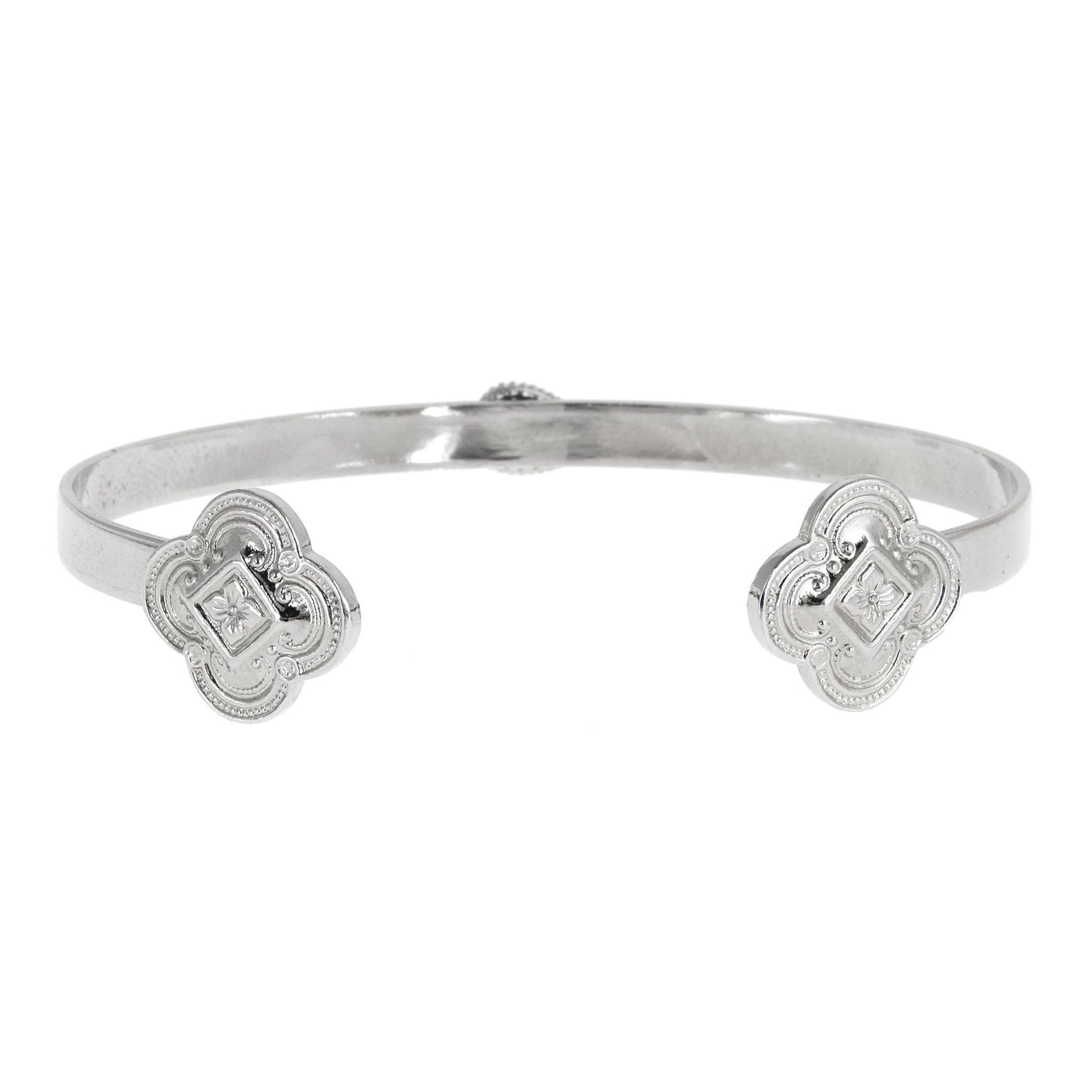 Stacking Bangle in silver finish | Modern boho jewelry | Criscara