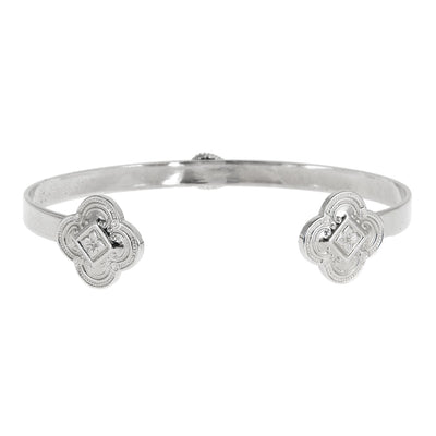 Stacking Bangle in silver finish | Modern boho jewelry | Criscara