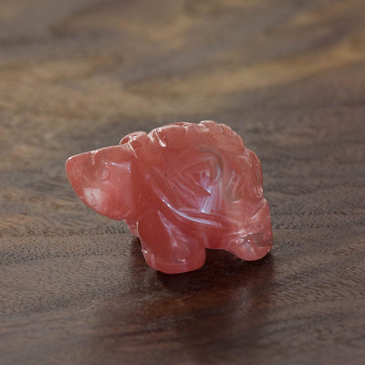 Cherry Quartz Turtle Figurine | Liminara