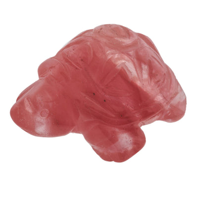 Cherry Quartz Turtle Figurine from Liminara