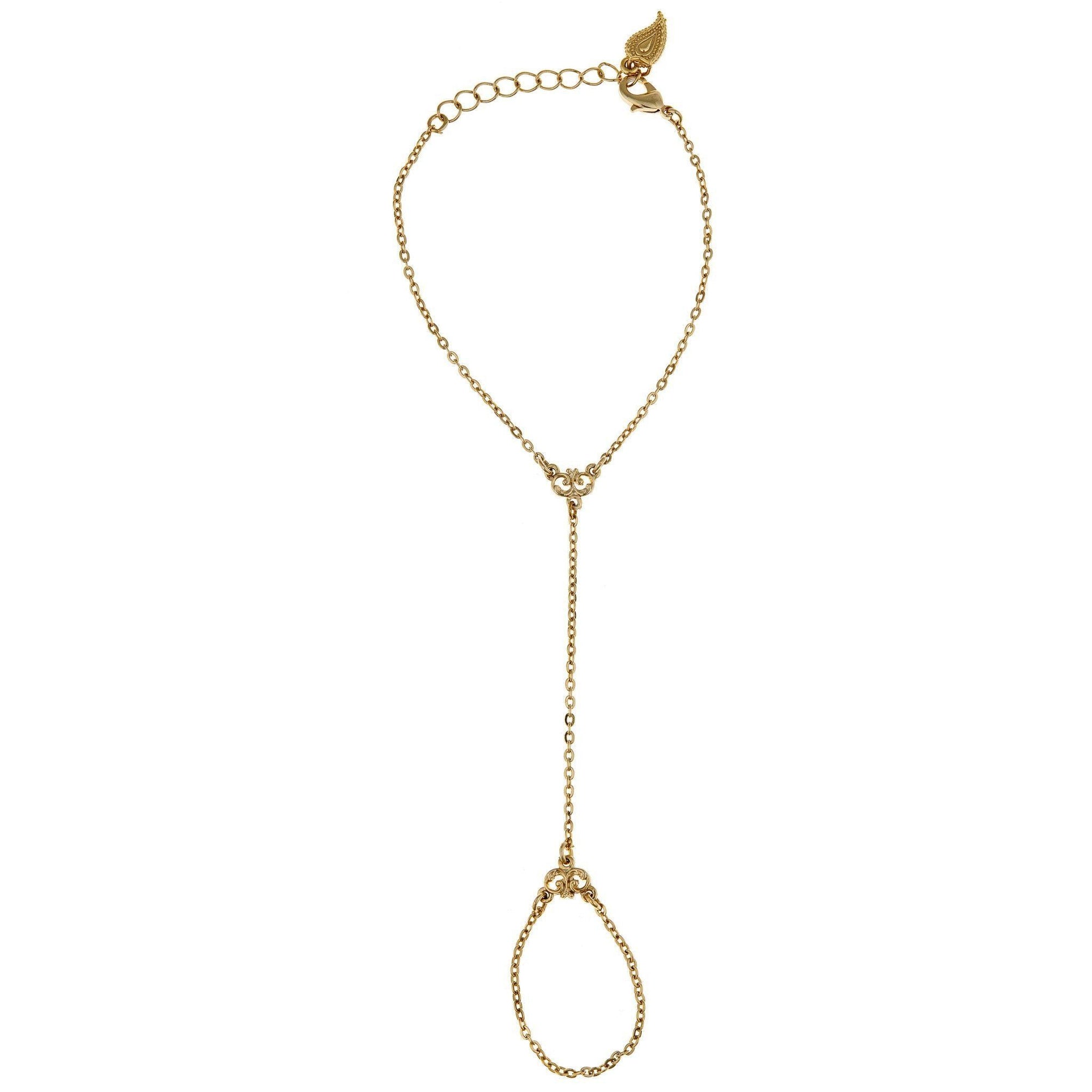 Dainty Bracelet Ring in 14k gold finish | Modern boho jewelry | Criscara