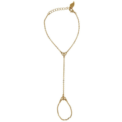 Dainty Bracelet Ring in 14k gold finish | Modern boho jewelry | Criscara