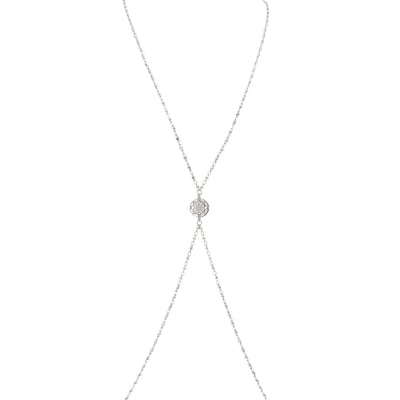 Reversible Body Chain in silver finish | Modern boho jewelry | Criscara