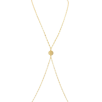 Reversible Body Chain in 14k gold finish | Modern boho jewelry | Criscara