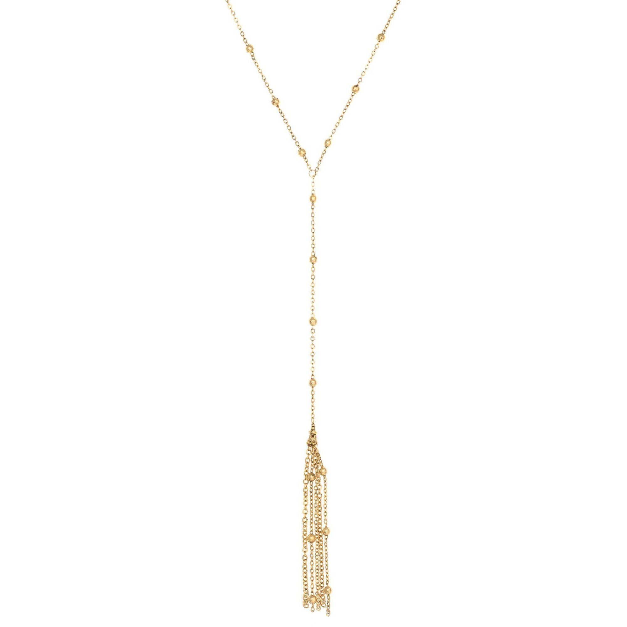WILLOW Fringe Y Necklace