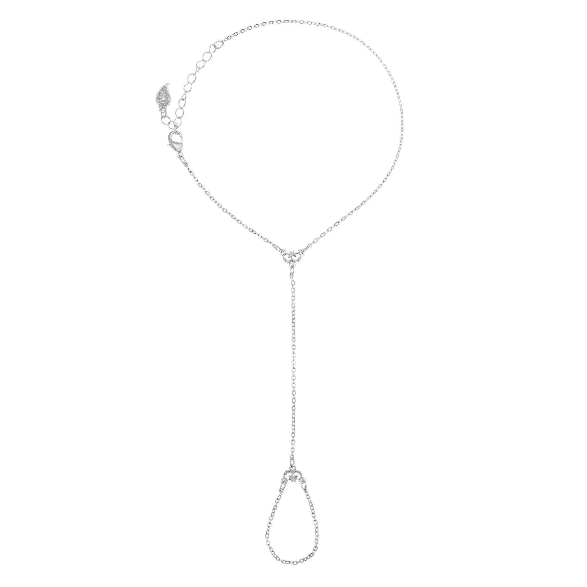 Dainty Anklet Toe Ring in silver finish | Modern boho jewelry | Criscara
