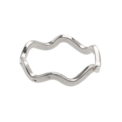Wavy Stacking Ring in silver finish size 3 | Modern boho jewelry | Criscara