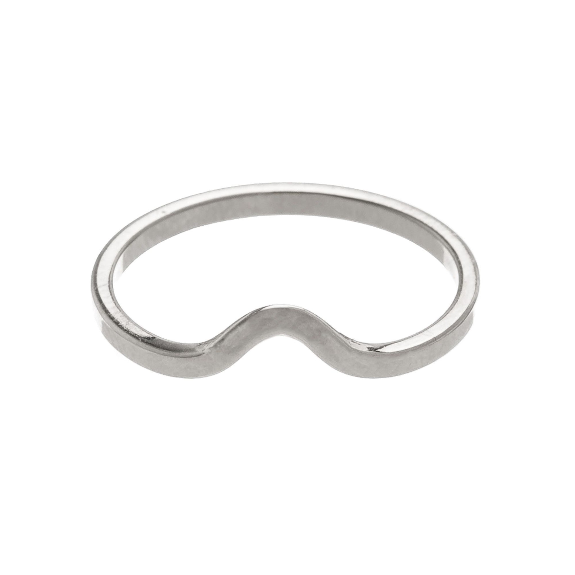Band Ring With Point in silver finish size 3 | Modern boho jewelry | Criscara