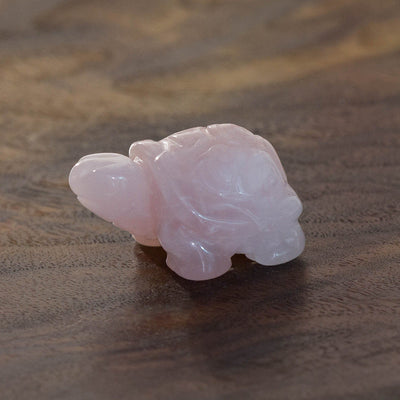 Rose Quartz Turtle Figurine | Liminara