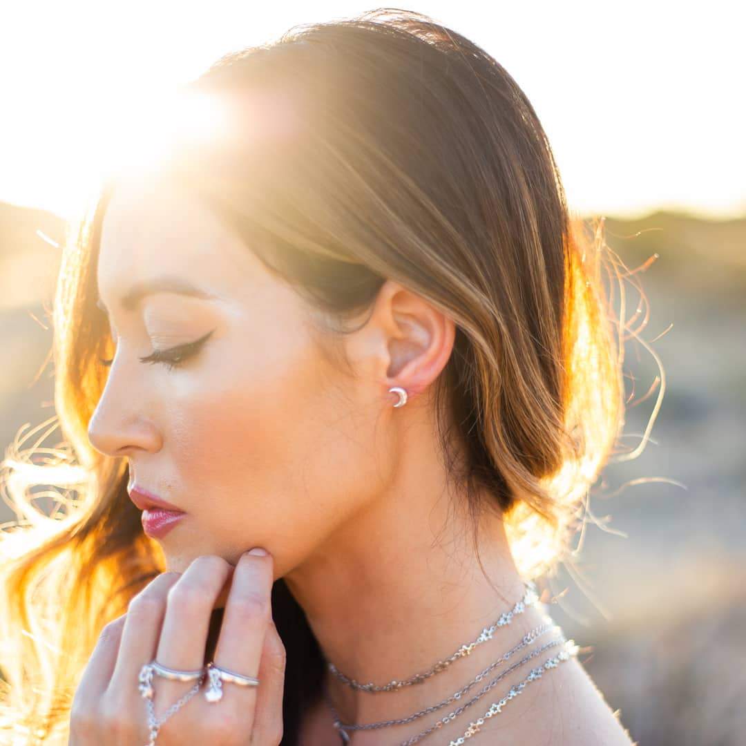 CRESCENT MOON Stud Earrings